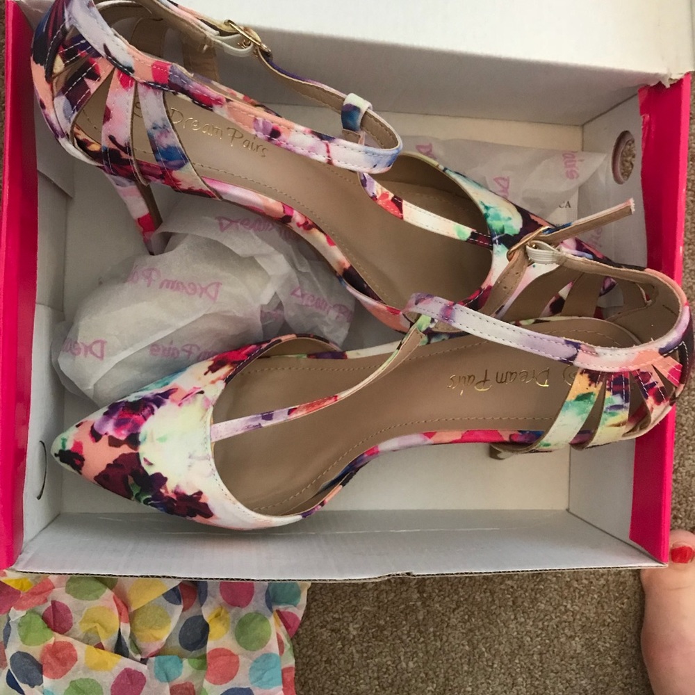 Strappy Colorful Heels - Picture 4 of 5